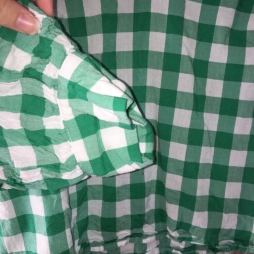 A New Day Green Gingham Blouse - Picture 3 of 4